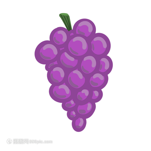 卡通水果葡萄 甜蜜与创意的视觉盛宴